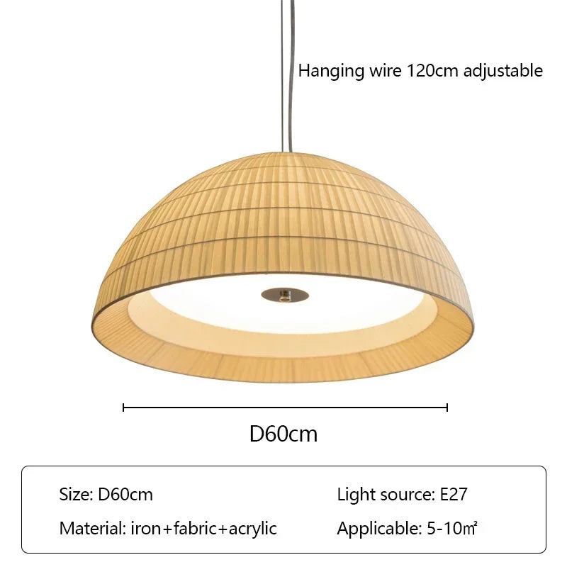Home Decor Fabric Restaurant LED Chandeliers for Bedroom Coffee Dining Room Table Bar Pendant Lamp Lighting Suspension Luminaire