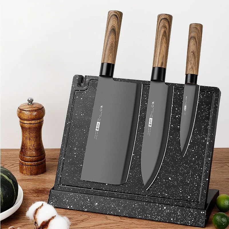 Magnetic knife holder Perforation-free kitchen knife storage rack Multi-functional standing strong magnetic knife holder