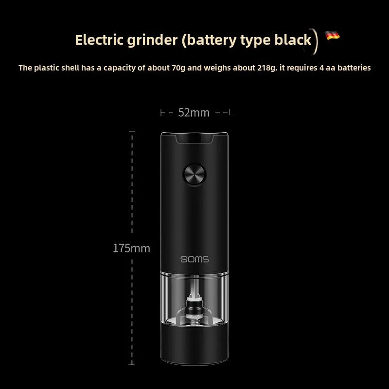 Electric Pepper Grinder Automatic Spice Grinder USB Rechargeable Adjustable Coarseness Spice Mill Kitchen Gadget Tools