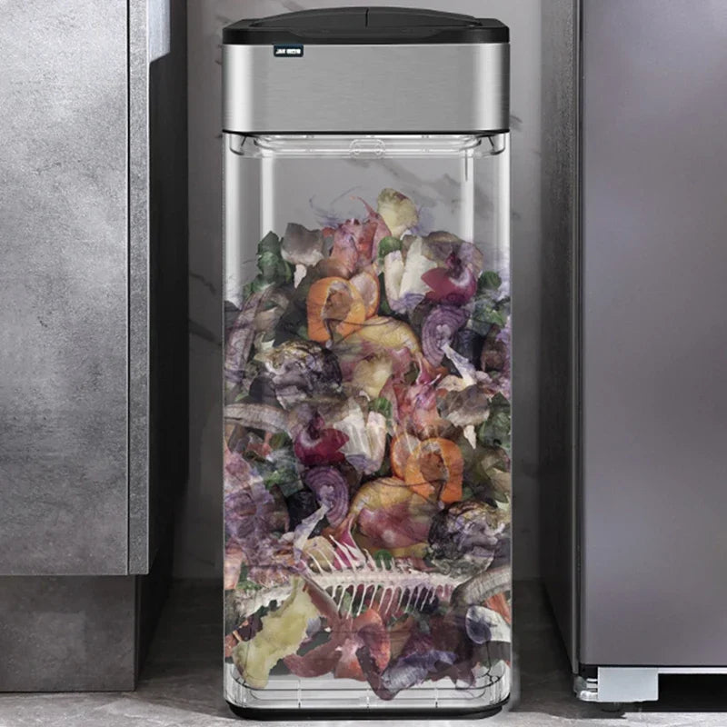 Smart Trash Can 20 liters Large Capacity Wastebasket Stainless Steel Kitchen Garbage Bin 15 liters Automatic Sensor Trash Bin