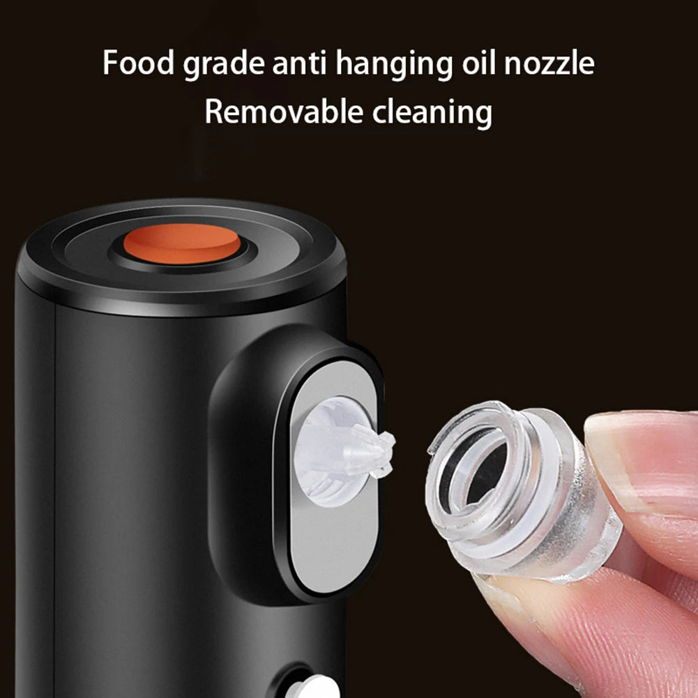 Electric Oil Spray Bottle 200ml Glass Cooking Oil Dispensers Olive Oil Butters Sprayers For Kitchen Air Fryer BBQ Salad Baking