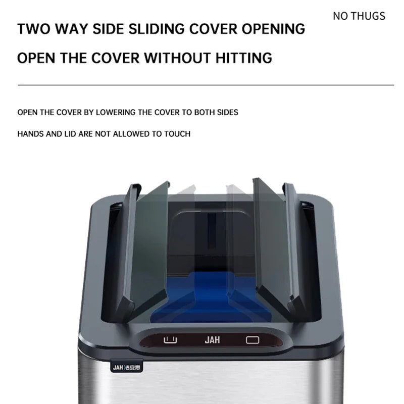 Smart Trash Can 20 liters Large Capacity Wastebasket Stainless Steel Kitchen Garbage Bin 15 liters Automatic Sensor Trash Bin