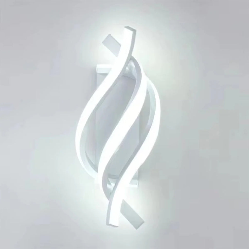 Modern Led Wall Light Energy Saving Artistic Lamp Cool White Lighting Fixture Minimalist Mounted Black Metal Sconce Simple Decor