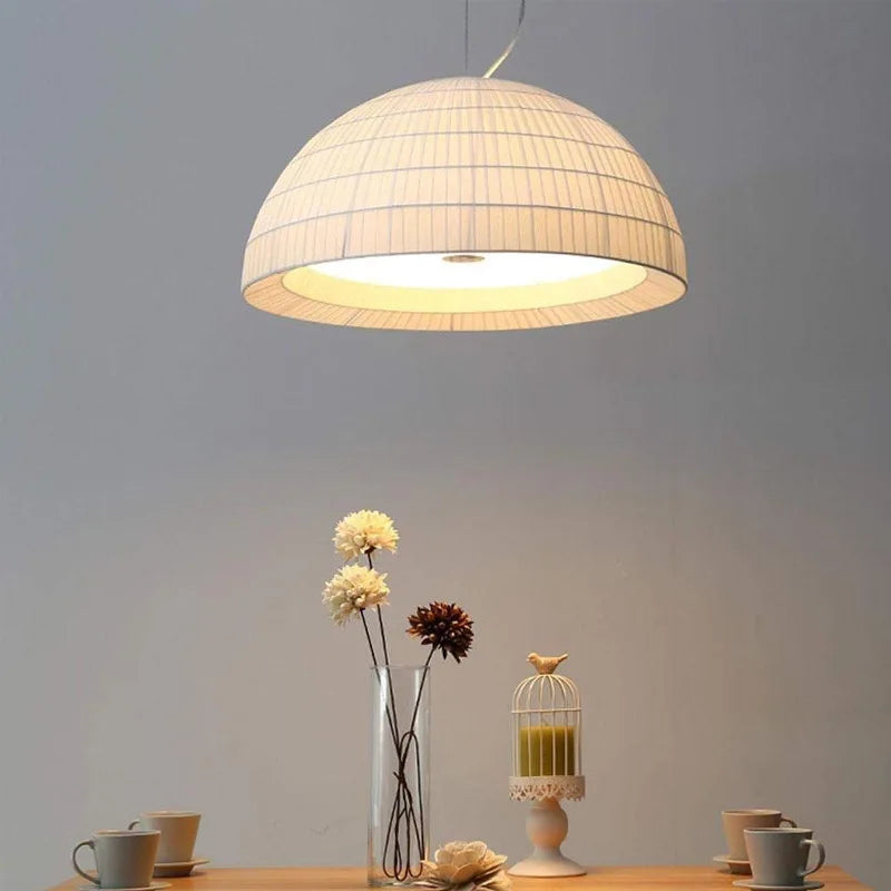 Home Decor Fabric Restaurant LED Chandeliers for Bedroom Coffee Dining Room Table Bar Pendant Lamp Lighting Suspension Luminaire