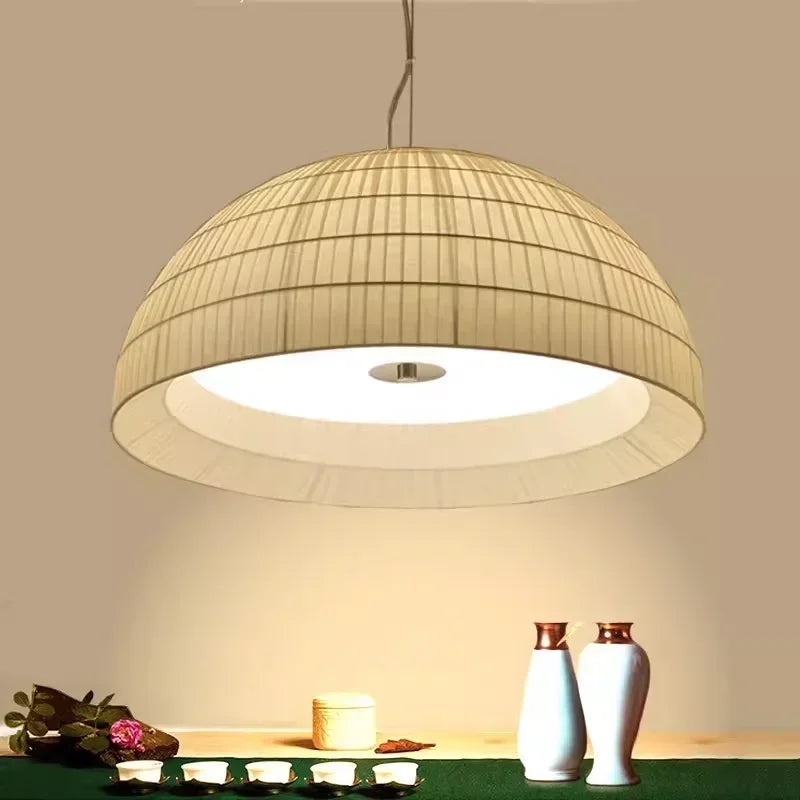Home Decor Fabric Restaurant LED Chandeliers for Bedroom Coffee Dining Room Table Bar Pendant Lamp Lighting Suspension Luminaire