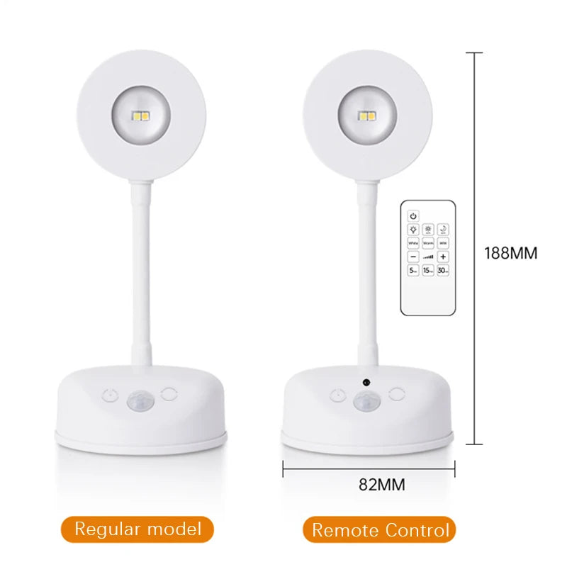 LED Wall Lamp USB Charging Wirelessly Dimmable Motion Sensor Living Room Bedroom Bedside Decoration Spotlights Night Wall Light