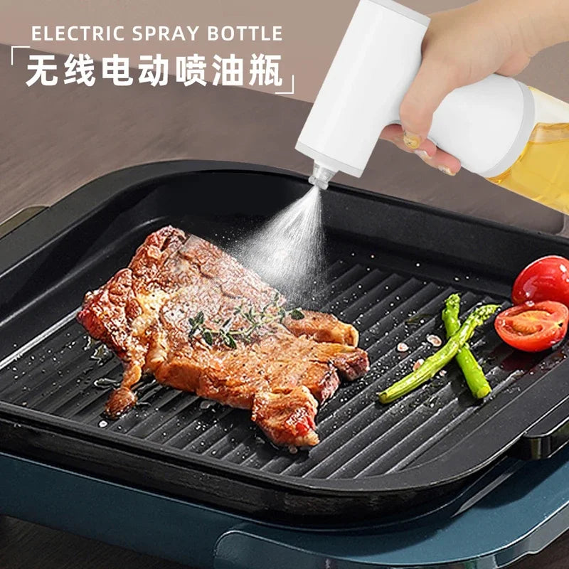 Xiaomi Electric Oil Spray Bottle Glass Cooking Oil Dispensers Olive Oil Butters Sprayers For Kitchen Air Fryer BBQ Salad Baking