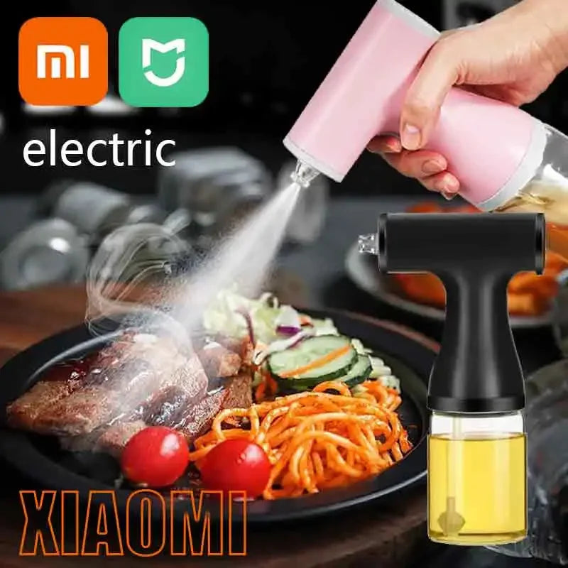 Xiaomi Electric Oil Spray Bottle Glass Cooking Oil Dispensers Olive Oil Butters Sprayers For Kitchen Air Fryer BBQ Salad Baking