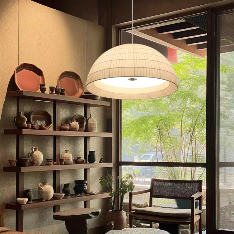 Home Decor Fabric Restaurant LED Chandeliers for Bedroom Coffee Dining Room Table Bar Pendant Lamp Lighting Suspension Luminaire